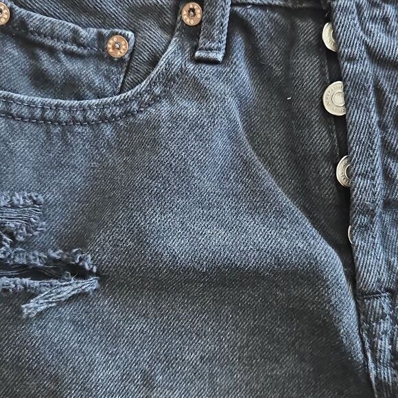 Aeropostale 90s High-Rise Cut-off Black Wash Shorts Size 00 - Picture 5 of 9